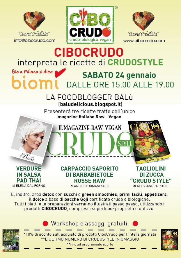 Cibo Crudo da Biomì a Milano, show di gusto