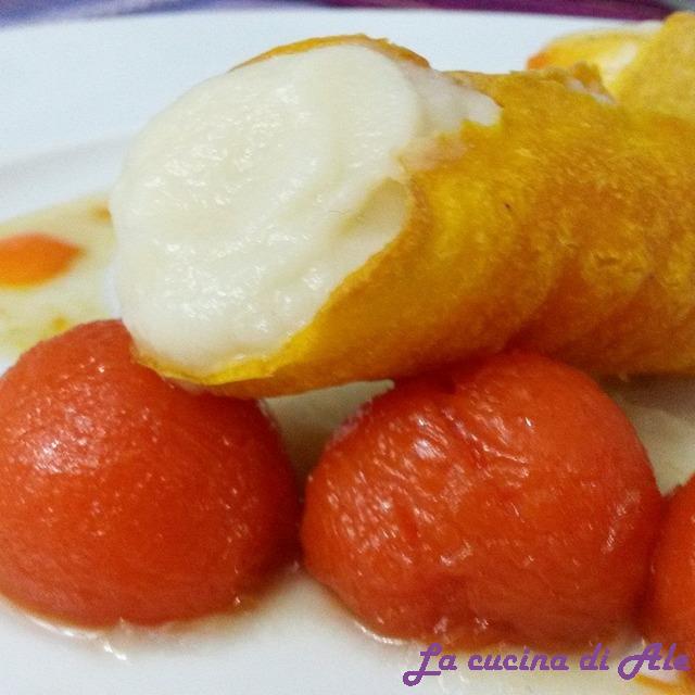 Cannoli di zucca in crema