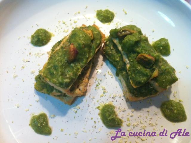 Lasagnette tofu e pesto