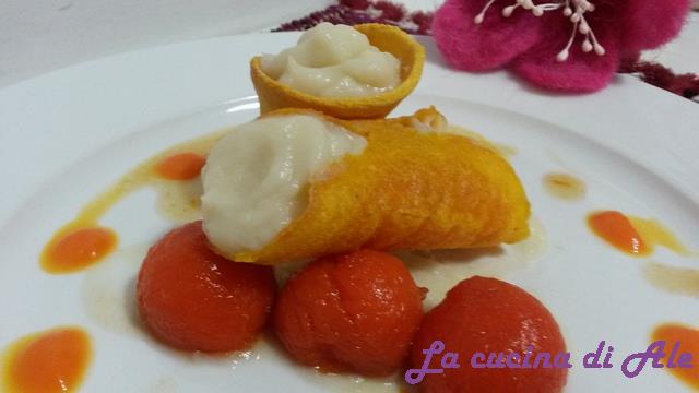 Cannoli di zucca in crema