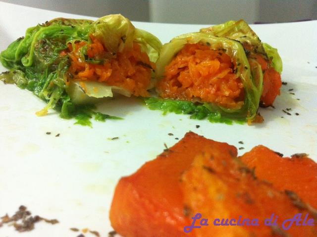 Involtini di verza molto orange